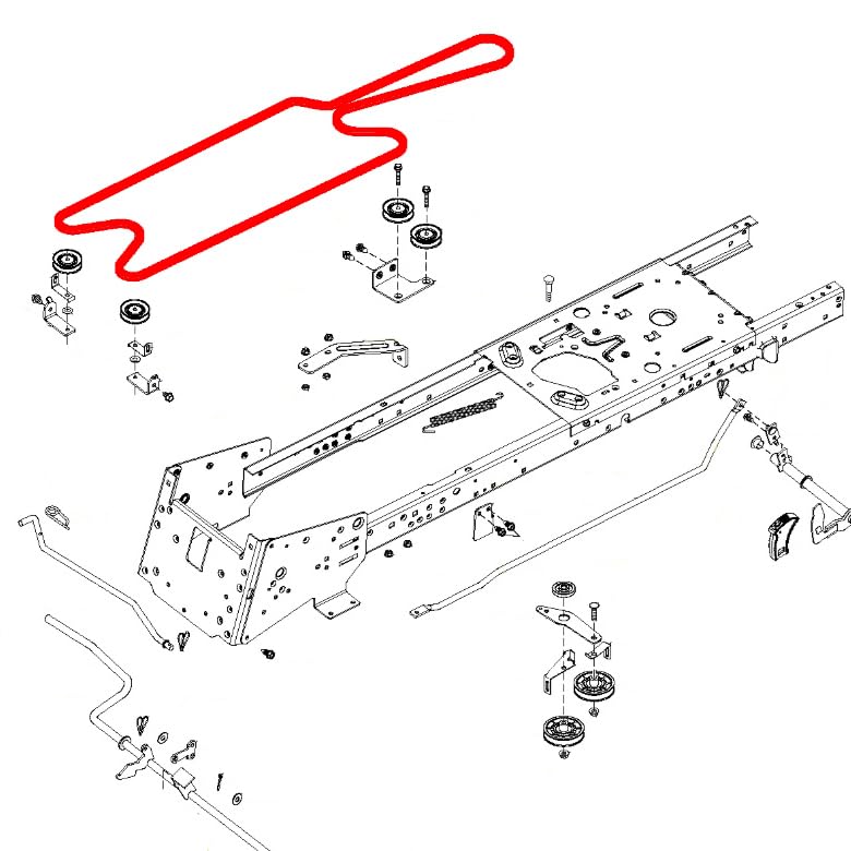 Doppelkeilriemen 584362301, 532446991 für McCulloch M125-97TC, M145-97TC, M155-107TC, M165-97TC, M185-107T, M185-107TC, M200-107TC, M220-107TC