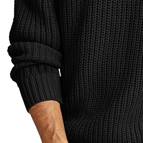 Mens Casual Round Neck Knitwear Male Casual Waffle Sweater Crewneck Sweater Waffle for Men4