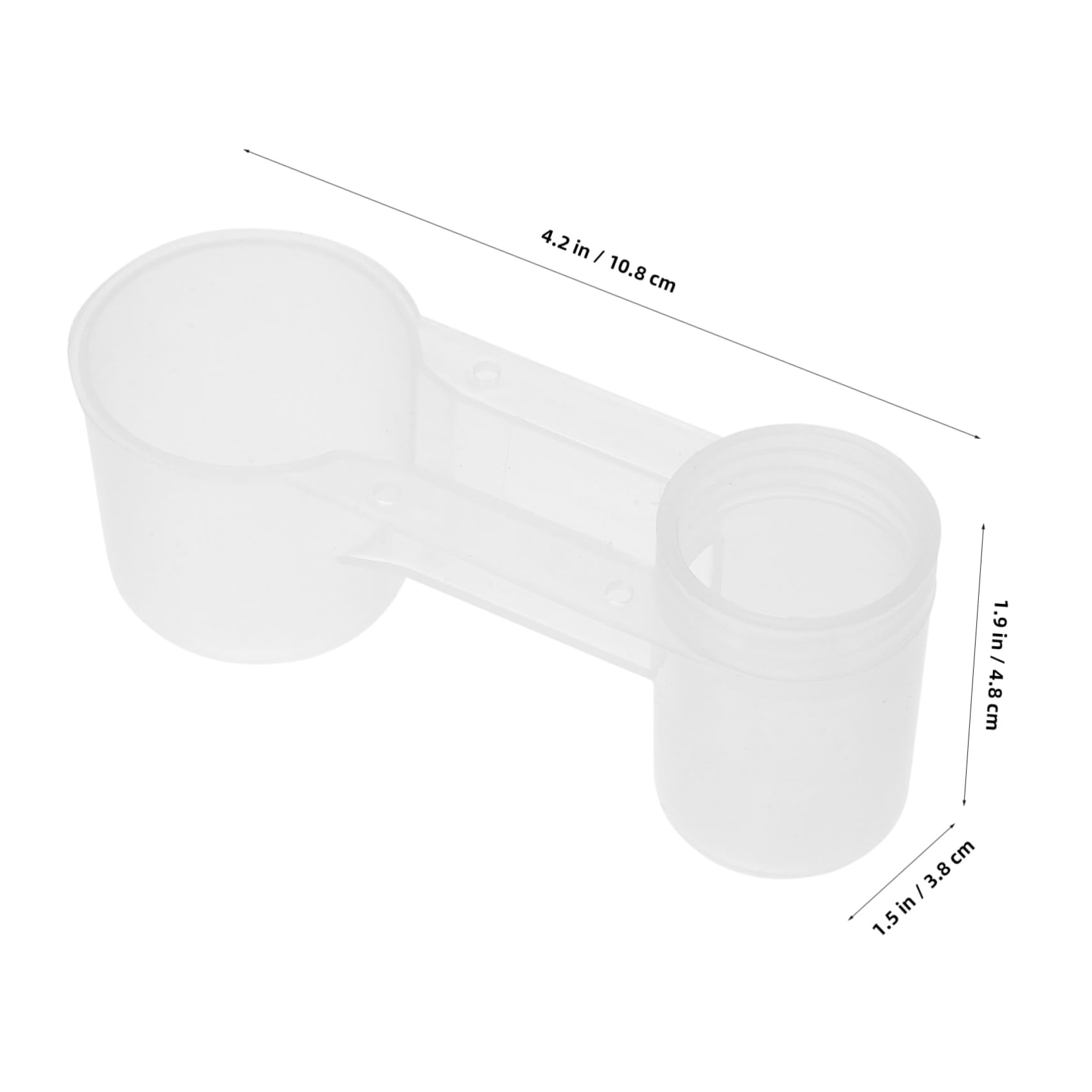HANABASS Distributore D'acqua Facile da Pulire e Resistente in Plastica Bianca Doppia Uscita per Uccelli e Piccioni per Casa e Negozio di Animali