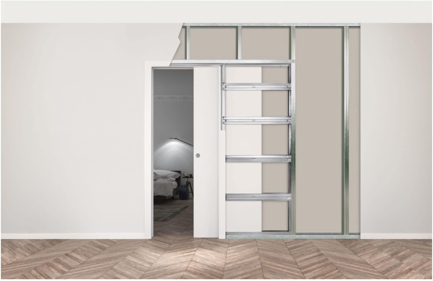 Eclisse Pocket Door Systems Frame Kit (2x6 Wall) (28" x 96")