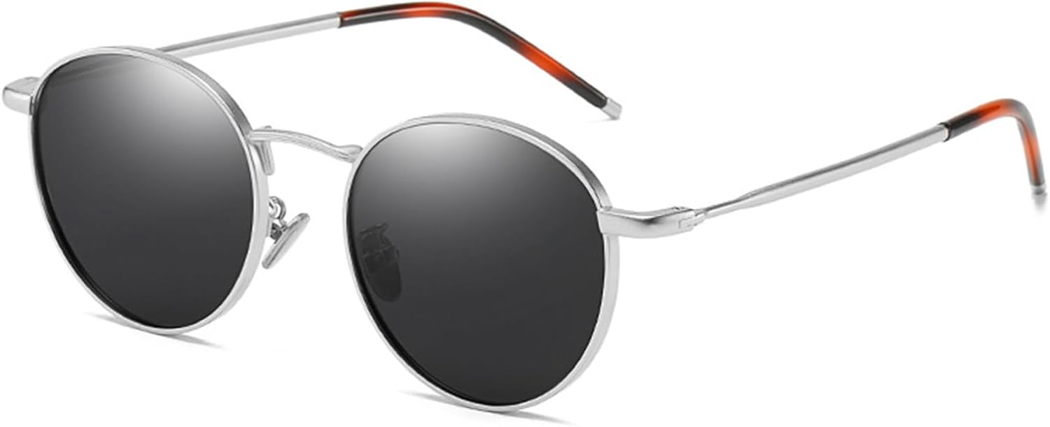 LumiSyne Retro Round Sunglasses Metal Circle Polarized Sunglasses Hippie Glasses Lennon Style UV400 Shades Photography Travel