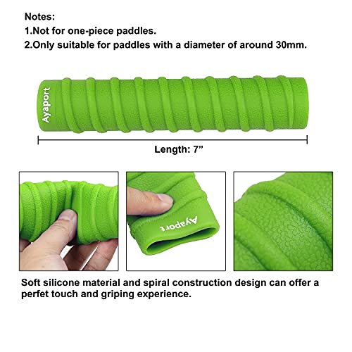 image for Ayaport Kayak Paddle Grips Non-Slip Silicone Wraps Blister Prevention 