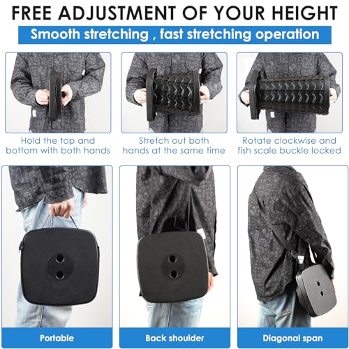 Image of aboutool 2 Pack Collapsible Stool - Portable Folding Stool for Adults, Lightweight Yet Sturdy 400lbs Capacity for Camping Fishing Hiking Outdoor