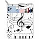 craspire Buchhüllen Mit Musiknoten Klavier Retro Buchhülle Buchschutz Für Taschenbücher Waschbarer Bucheinband Aus Stoff Mit Reißverschluss Und Zusätzlicher Hüllentasche Für Buchliebhaber Geschenke