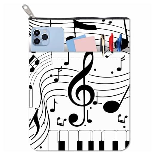 CRASPIRE Funda Libro de Notas MusicalesFunda de Piano RetroProtector de Libros de BolsilloFunda de Tela Lavable Cremallera Bolsillo AdicionalIdeal Como Regalo Amantes de los Libros Compañeros de Clase