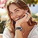 DaQin Bands Compatible with Samsung Galaxy Watch 7 6 5 4 40mm/Watch 6 Classic 47mm/Watch 4 Classic/Active 2, 20mm Glossy Floral Engraved Silicone Strap for Galaxy Watch 6 Band Women, Black