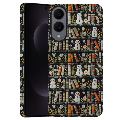 Coque de protection durable givrée Samsung Galaxy S25 Edge motif fleur et Noël