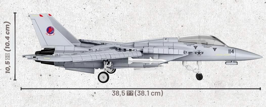 COBI- Top Gun Blocchi di Costruzione, 754 pezzi, Colore Grigio, COBI-5811