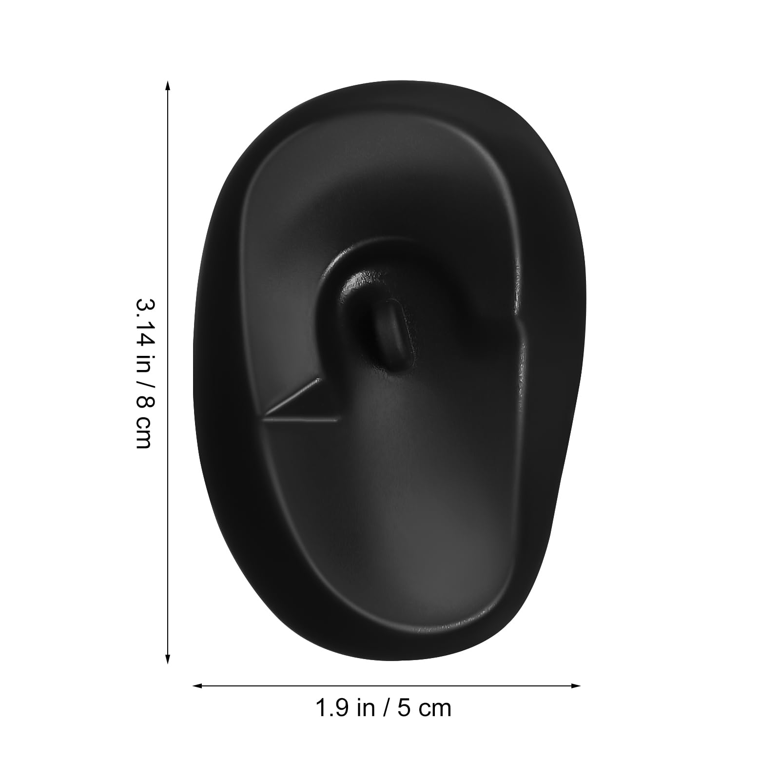 KALLORY Salon Ear Heat Protector 10pcs Shower for Ear Plastic Hair Dye Coloring Cover Earmuffs Home Silicone Protectors Black Shield Salon Covers Hairdressing Shower, Dyeing Hair Dye Protector