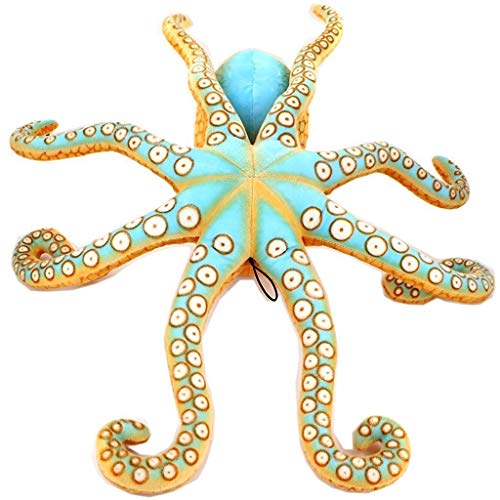 YunNasi Kuscheltier Krake Kreative Plüschtier Oktopus Kissen Naturgetreu Gestaltet, Prima als Spielzeug Geschenke für Kinder (80cm)
