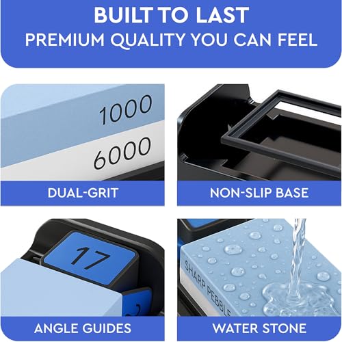 Sharp Pebble Complete Whetstone Knife Sharpening Stone Kit – 1000/6000 Grit - image 7
