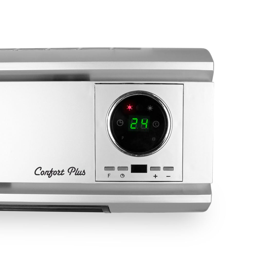 Calefactor de pared 2000W, Split de pared, Mando a Distancia, Función Ventilador, Termostato digital, Temperatura Ajustable