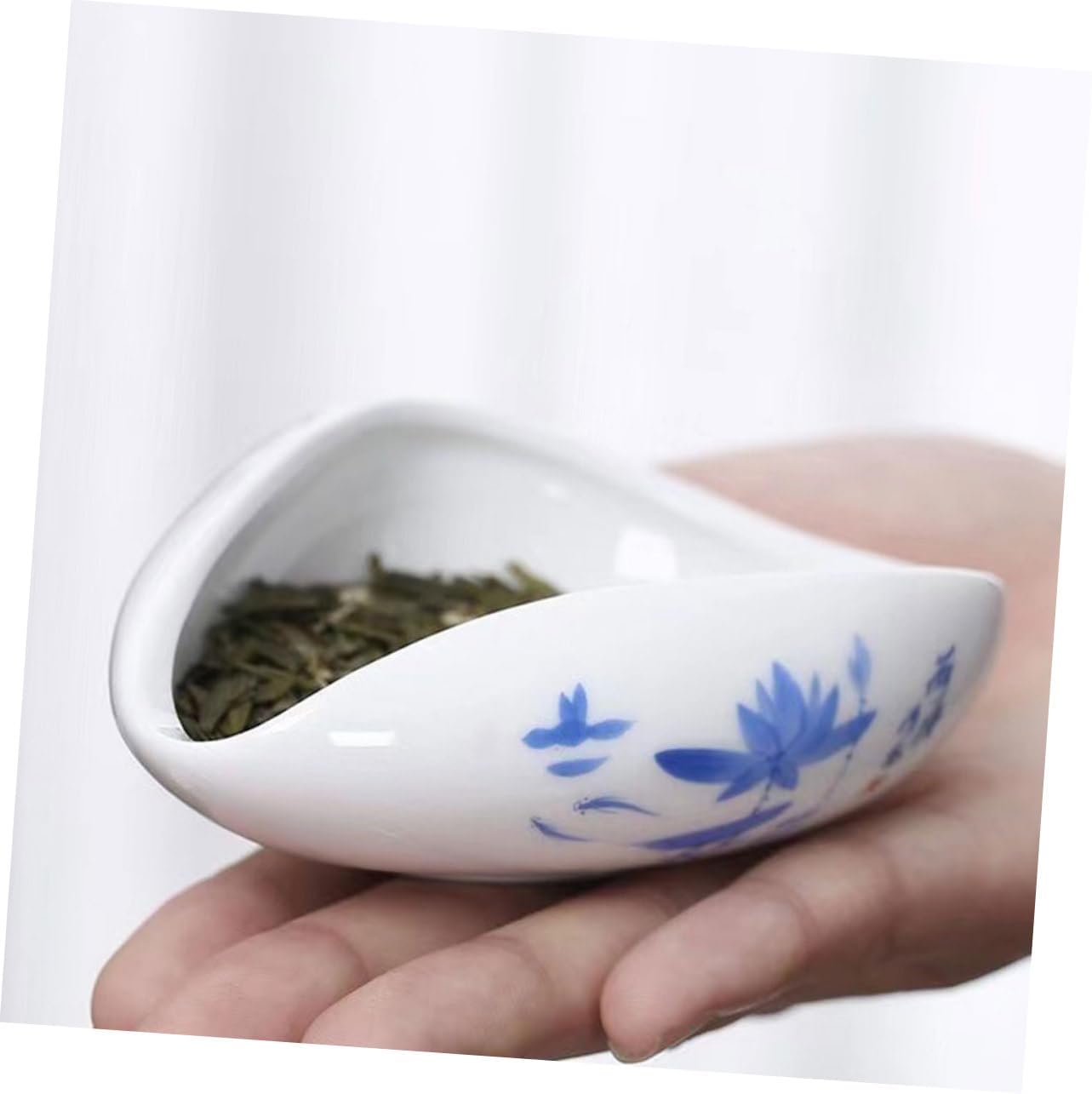 Loose Leaf Tea Holder Multi-function Ceramic Tea Vessel Scoop Display Strainer for
