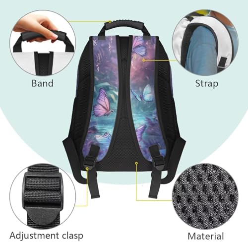 Doojoayie Boys Backpack Hippo School Bag for Boys Kawaii Backpack for School Kids Bookbag for Teens Lightweight & Large Capacity 17 inch Back Pack for Travel4