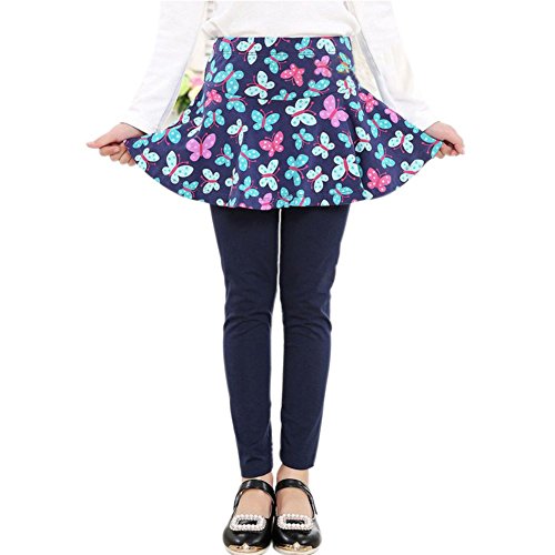 Brightup Niños Niñas Flores Impresa Falda Leotardos Leggings Pantalón Faldas