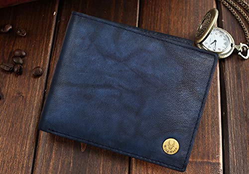 Image of WILDHORN RFID Protected Leather Wallet for Men,Black