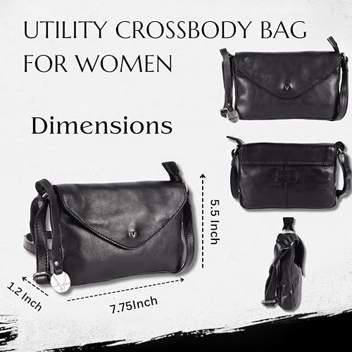 Genuine Italian Leather Small Crossbody Sling Bag RFID Protected Trendy Casual Office with Adjustable Strap3