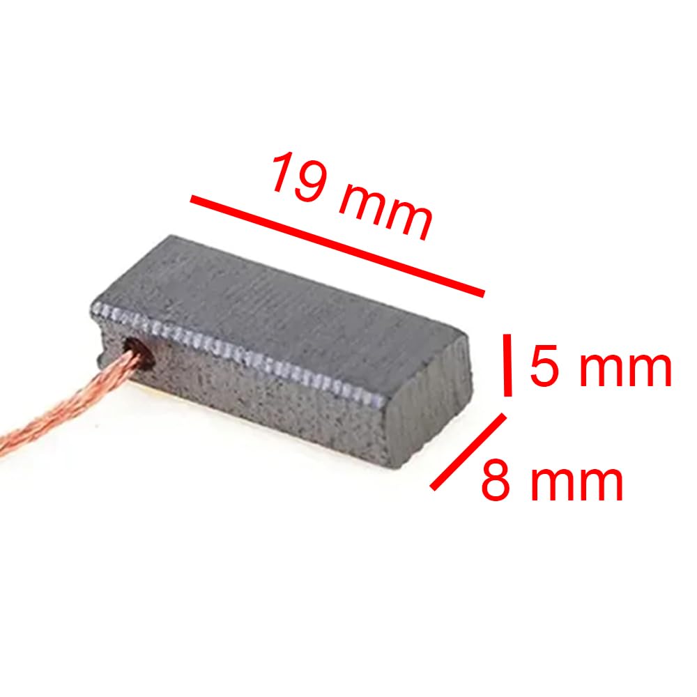 Brosses à charbon 5x8x19 mm pour Parkside PBH 1050 C3, Bosch GBH 2-24/2-26/2-28