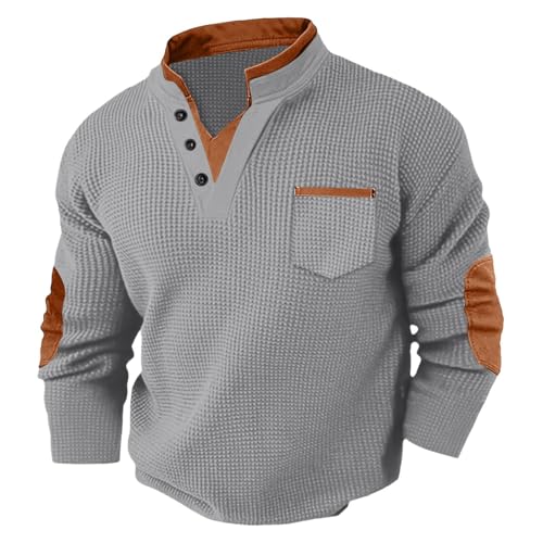 Sweatshirts for Men 2025 Fall Fashion Long Sleeve Stand Collar Slim Fit Quarter Zip Pullover Big and Tall Sweaters