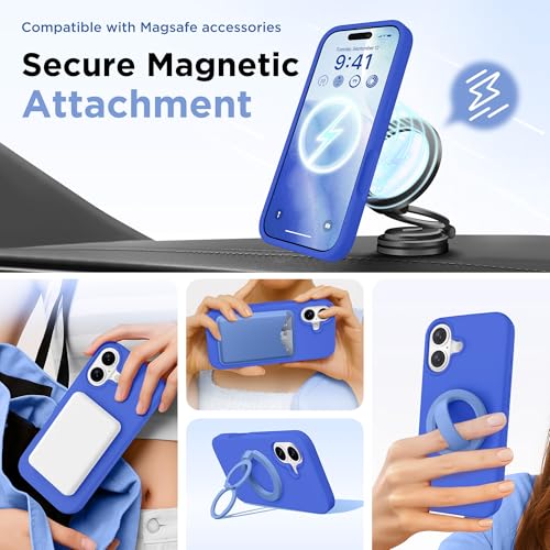 Image of GolbinBox Magnetic for iPhone 17 Case, Silicone Cover, Jewelry Blue