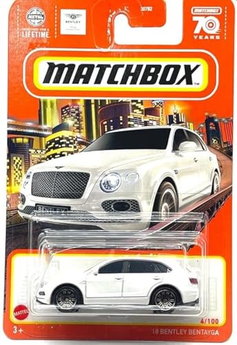 Matchbox vehículo a escala 1:64 Bentley Bentayga blanco miniatura 1