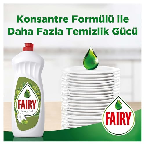 Fairy Temiz & Ferah Sıvı Bulaşık Deterjanı 650 ml Elma Kokulu
