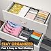 SpaceAid Drawer Organizer Clothes, 12 Pack Dresser Organizer Bins for Nursery, Closet Organization and Storage Dividers for Clothing, Baby Clothes, Underwears, Socks (Grey)