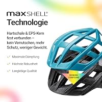 KED Meggy II Trend Fahrradhelm Für Kinder – Made In Germany, LED Rücklicht, MaxShell Technologie Und Präzise Größenverstellung | Farbe: Stars Pink Agua | Größe: 44-49 (XS) – Ansicht 7