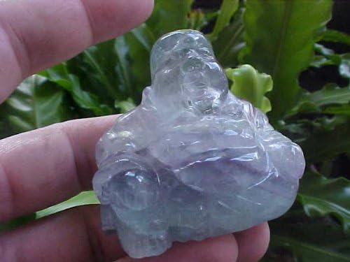 Gemqz D2914 Rainbow Fluorite Happy Smile Buddha !!!!