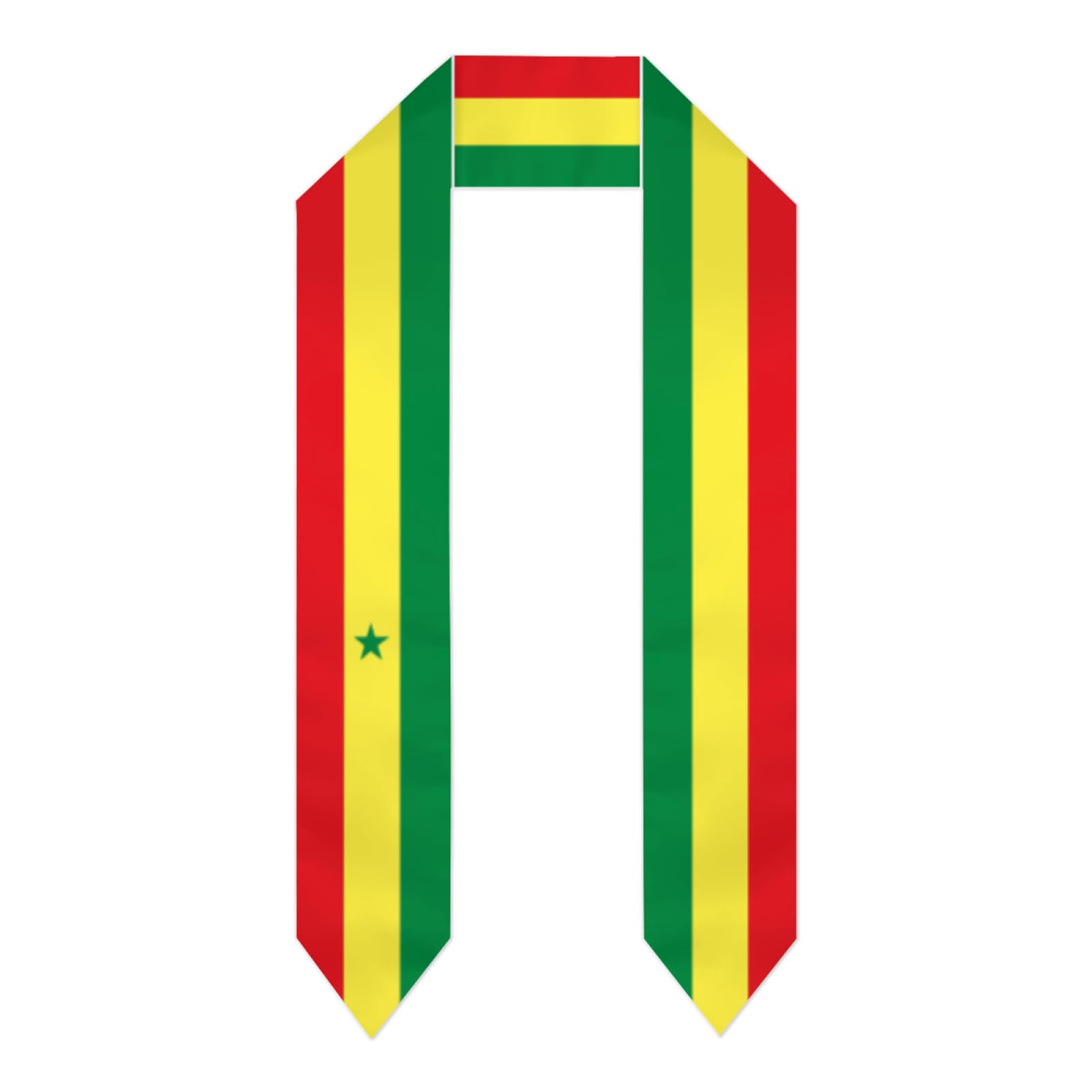 Vintage Senegal Senegalese Flag Graduation Stole Sash Shawl Class of 2025 for Men Women Soft Scarf for International Students Teachers Study Aboard Graduate Gift 72 inches Unisex