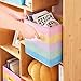 Lanrinwon 11 Inch Fabric Collapsible Storage Cubes,3 Pack Rainbow Colored Closet Storage Bins with 2 Handles Foldable Cube Baskets for Organizing Clothes, Toys, Books