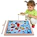 Lewo Juego de Juegos de Pesca con Rompecabezas de Madera magnética con 11 Peces y 2 Polos