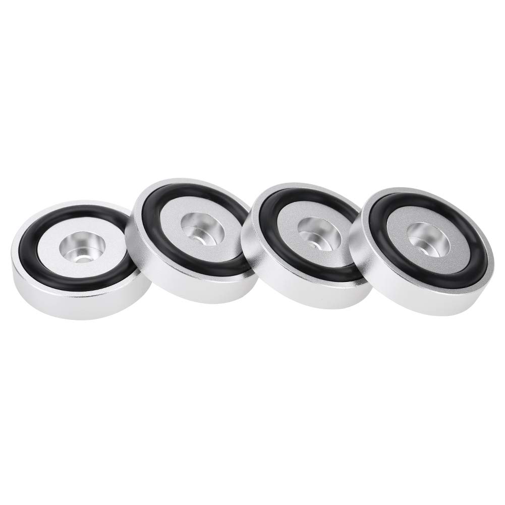 Piedini per amplificatori in lega di alluminio 40 x 10 mm universali argento