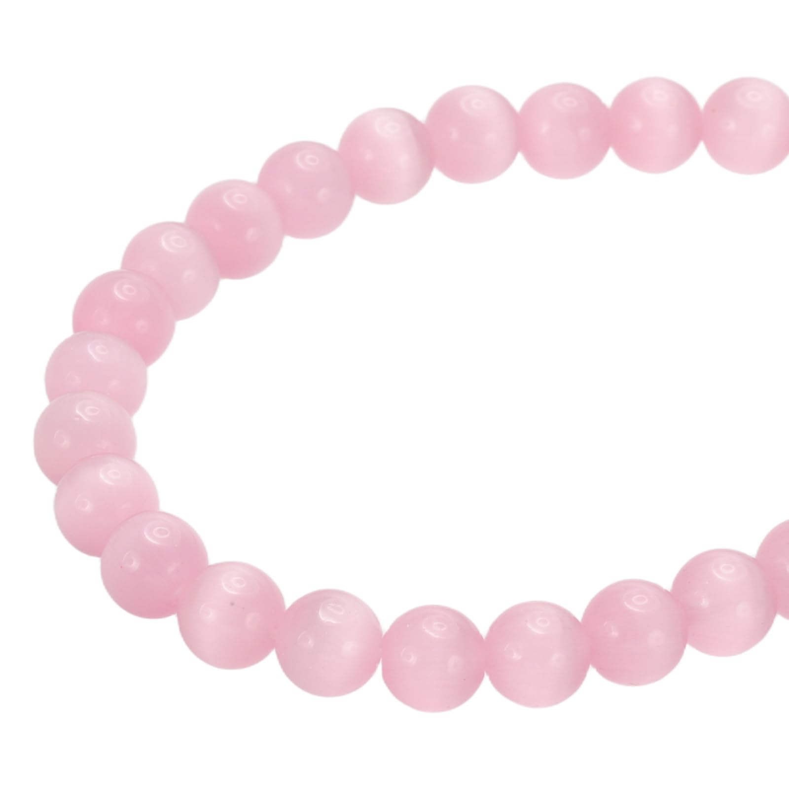 PATIKIL 8 mm Natural Clear Quartz Loose Beads, Crystal Round Stone Strand Beads Gemstone Loose Bead Spacer Beads for Jewelry Making DIY Necklace Bracelet, Pink