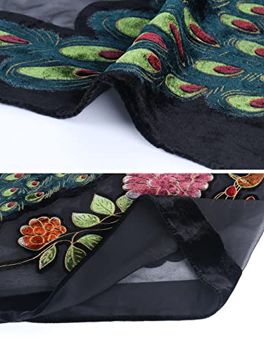 Image of Women's Burnout Velvet Kimono Long Cardigan Cover Up Casual Outfit