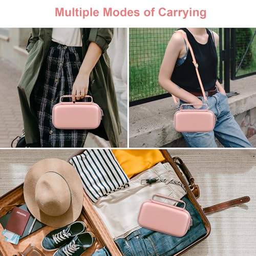 Image of Canboc Travel Case for Portable Nebulizer, Handheld Nebulizer for Adults, Mesh Nebulizer Bag with Removable Shoulder Strap, Mesh Pocket fit Medication or Essentials, Rose Gold (Case Only)