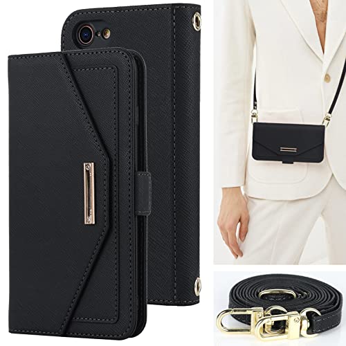 iPhone7 iPhone8 iPhoneSE(2020) iPhone SE 第2世代 第3世代 iPhone SE2 SE3 SE 2022 ケース 手帳型 ショルダー 鏡付きケース 鏡ケース ミラー mirror 鏡 レディース 女性 鏡付き ミラーケース ショルダーケース クロスボディ 手帳ケース iPhoneSE2 iPhoneSE3 iPhone SE2 アイフォンSE 2020 アイフォンSE2 アイフォンSE3 ケース iPhoneSE 2nd 3nd 第二世代スマホケース アイフォン 7 アイフォン8 ケース 手帳型 iphone8 ケース iphone8 手帳 アイフォン7 ケース iphone7 case カバー iPhone SE 第二世代 第三世代 適用 【iCoverCase】 ストラップホール付き 留め具 カード収納 バッグ スタンド ミラー付き 化粧鏡 かがみ 鏡 ストラップ マグネット 肩がけ 首掛け 斜め掛け カードケース ストラップ付き カバー カード入れ スマホケース 携帯カバー ブラック