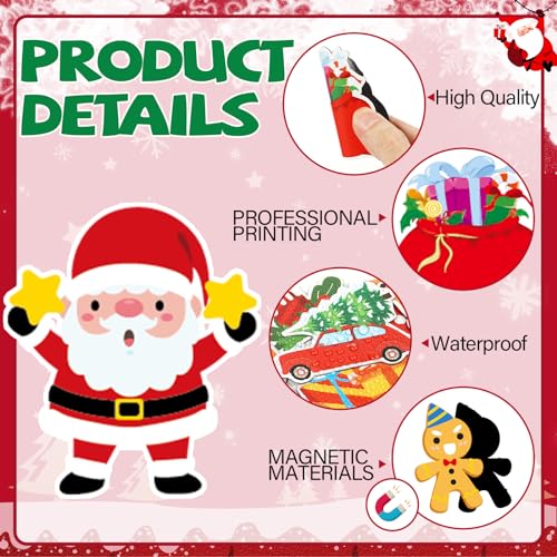 36 piezas de imanes decorativos navideños para refrigerador miniatura 3