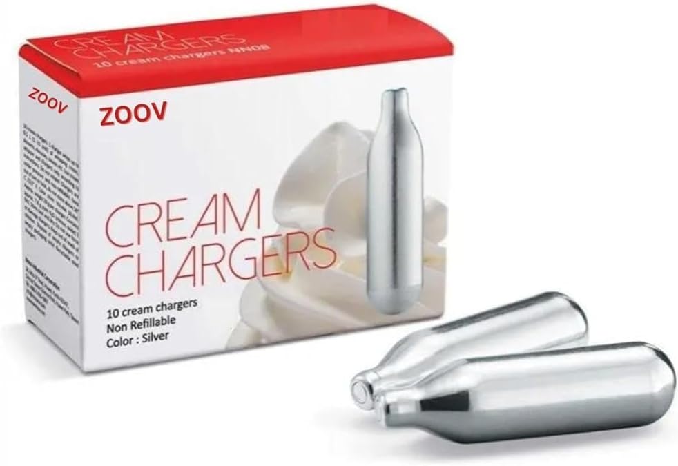 Whipped Cream Chargers, Silver, Pack of 20 Pcs