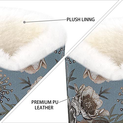 Image of Pack of 2 Plush Lined Eyeglasses Holder Stand Protective Glasses Case For Desks Or Nightstands