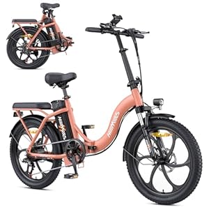HillMiles MilePort 1 Elektrische fiets voor volwassenen, 36 V 13 Ah, afneembare accu, 250 W motor, 20 inch x 3,0 inch Fat Tire vouwfiets, snelheid 25 km/u, bereik tot 100 km