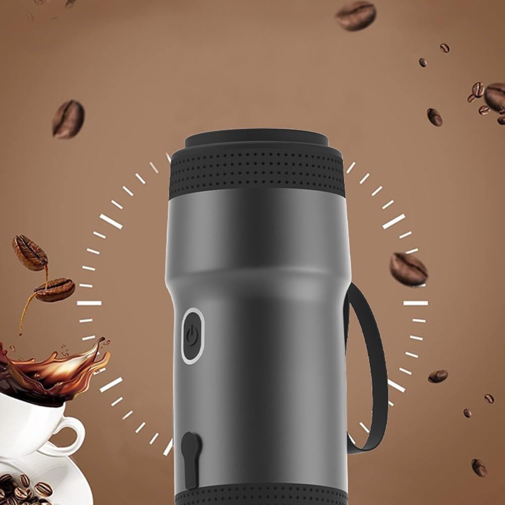 Elektrische Reisekaffeemaschine Schnell Aufheizung(Black A)