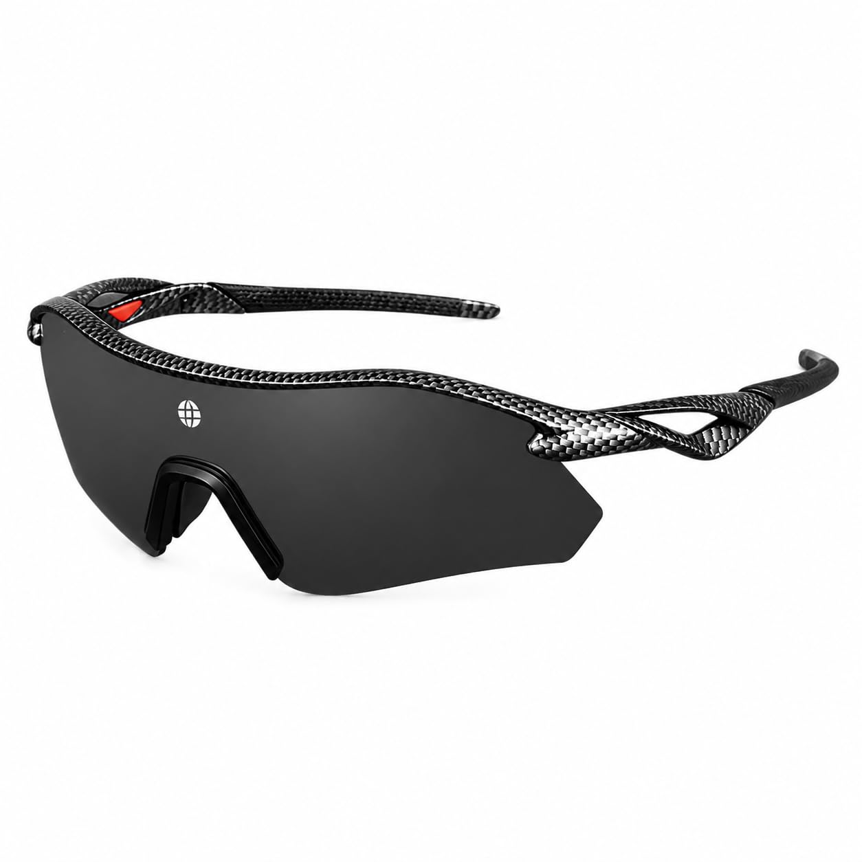 Eyewear HASHTAG EYEWEAR Falcon | White Large Half Rim Shield Sports for Men & Women [Mirrored]-image-10
