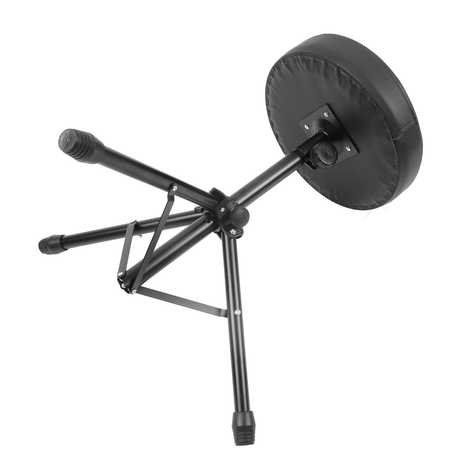 HUIOP Trono de Tambor con Asiento Acolchado, Taburete Giratorio Ajustable para Batería y Piano, Metal y Esponja con Soporte