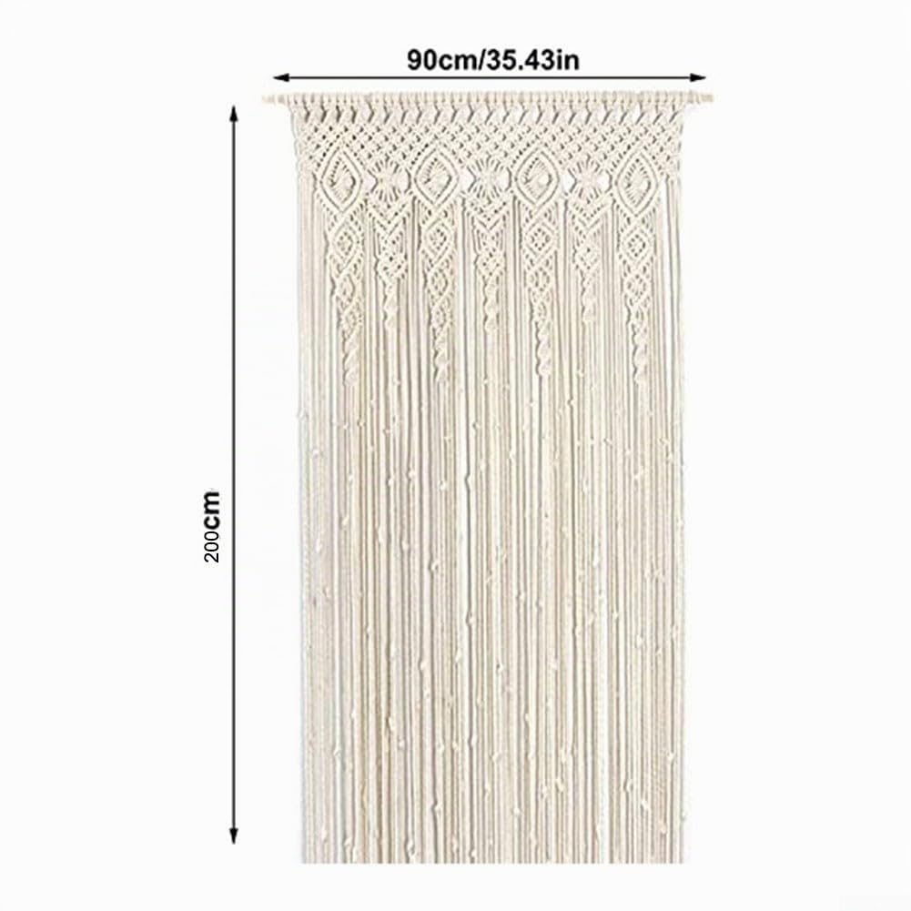 Tapisserie en coton tissé à la main de style bohème, rideau de porte de 90 x 200 cm pour fenêtre ou arrière-plan d'entrée, séparateur de pièce et décoration de fête de mariage