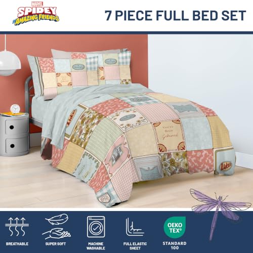 Image of Jay Franco Comforter Set Includes Sheets and Pillow Covers - Soft and Cozy Bed Set for Stylish Room Decor, Official Licensed Bedding, Multi - Gilmore Girls, 7 Piece Full