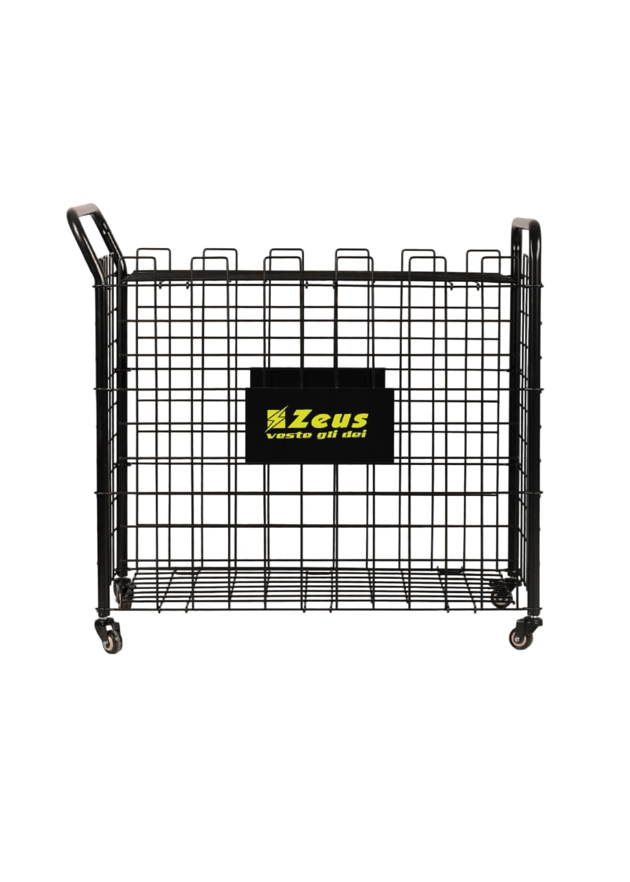 Etoile Cesto Portapalloni Ball Cart per Zeus Sport Calcio Calcetto Relax Fitness Palestra Training Allenamento Pallone Palloni Ruote Trasporto Carrello Partita Gara