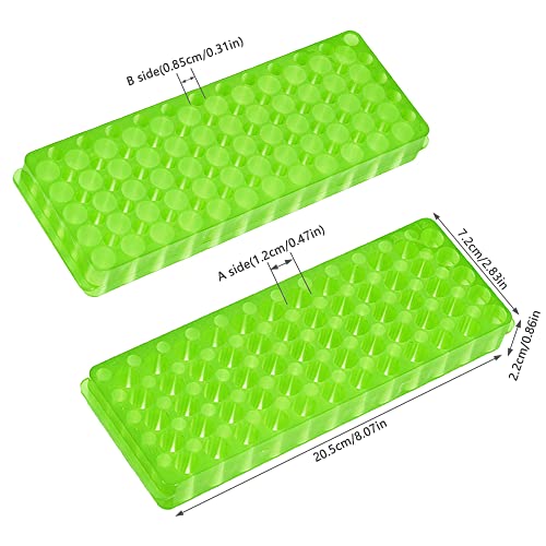 1Pcs Tube Rack,Microcentrifuge Tube Rack, Double-Sided Plate Centrifugal Pipe Rack, For 0.5Ml-2Ml Centrifugal Pipe, 60 Holes (Green) #TOP3