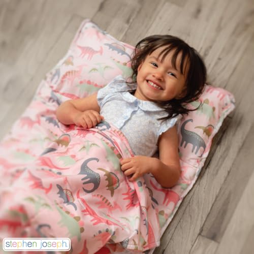 Image of Stephen Joseph, Toddler All Over Print Nap Mat with Soft Blanket and Removable Pillow for Boys & Girls, Kids Sleeping Bag for Elementary, Daycare, Preschool with Carry Handle
