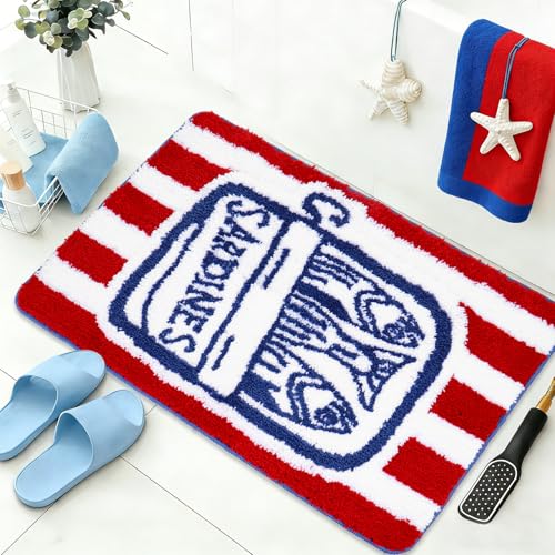 Whaline Sardine Can Rug Bath Mat